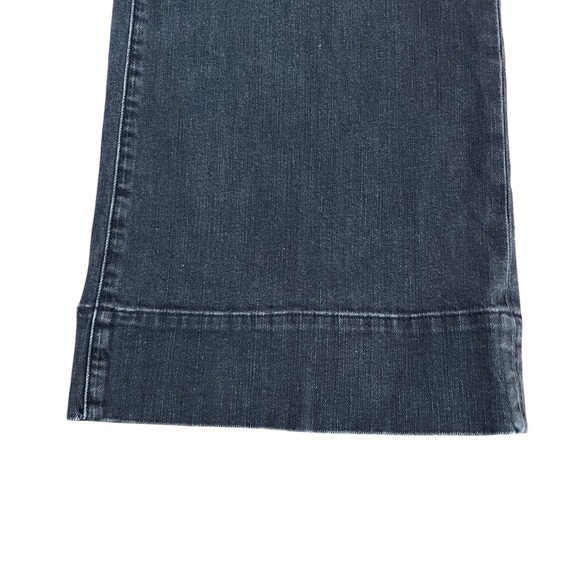 J. CREW '96 Denim Trouser Wide Leg Sailor Jeans Black High Waist Size 29P Petite - Picture 7 of 15